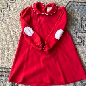 The Beaufort Bonnet, size 7, red and white sweatshirt dress